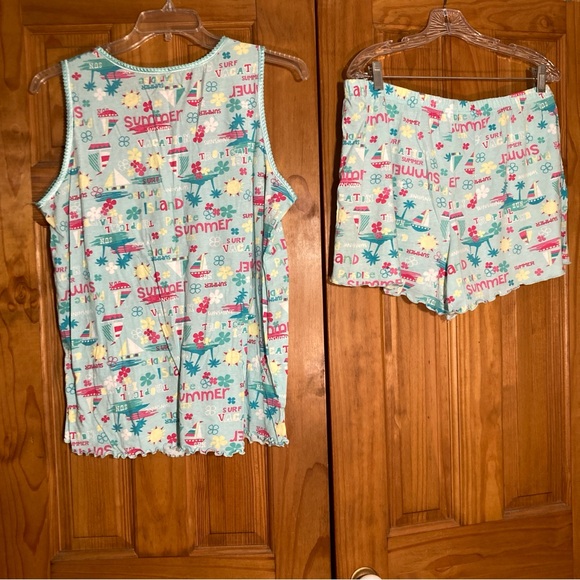 NWOT Vintage Secret Treasures Sleepwear Tank and Shorts Pajama Set Size XL 16/18 - Picture 3 of 14